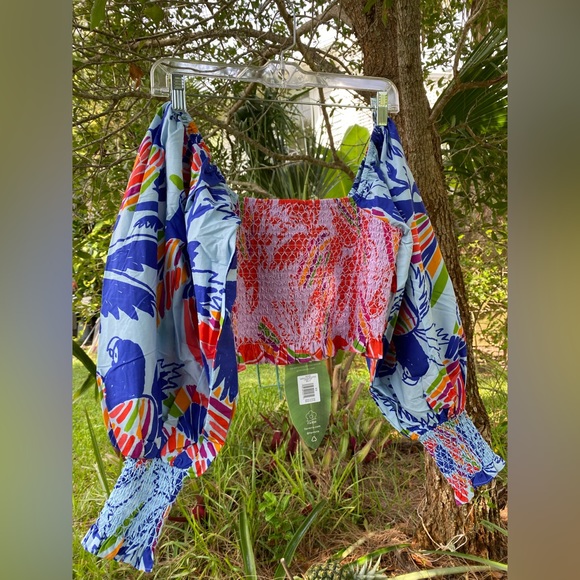 farm rio birds crop top - Picture 8 of 10